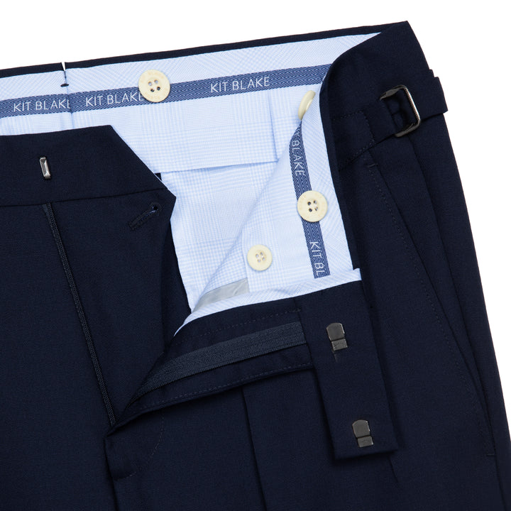 Grant Navy Tropical Wool Trousers