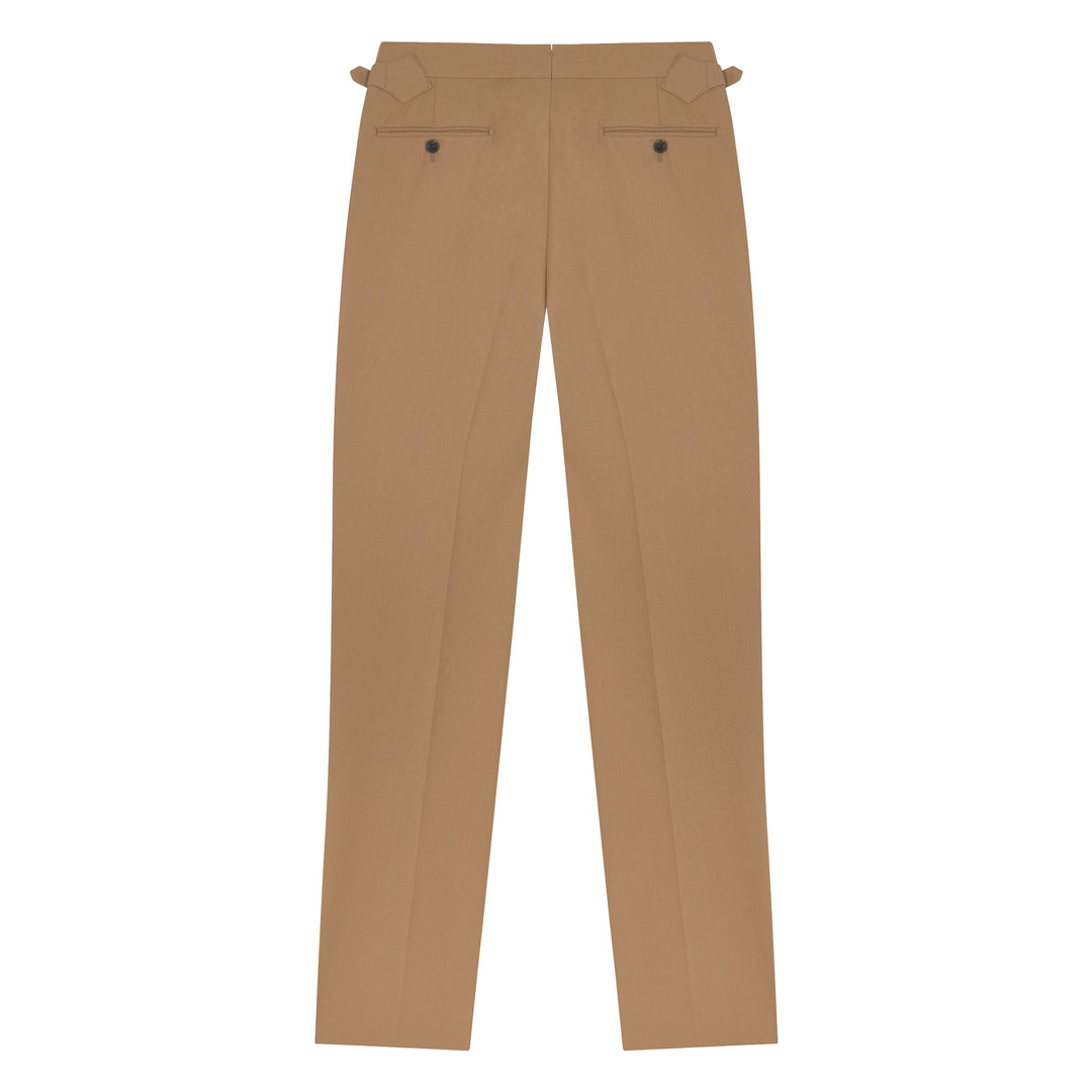 Aleks Beige Cotton Twill Trousers