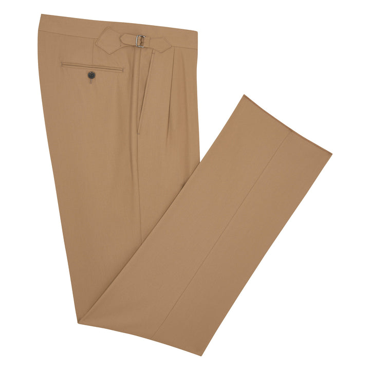 Aleks Beige Cotton Twill Trousers