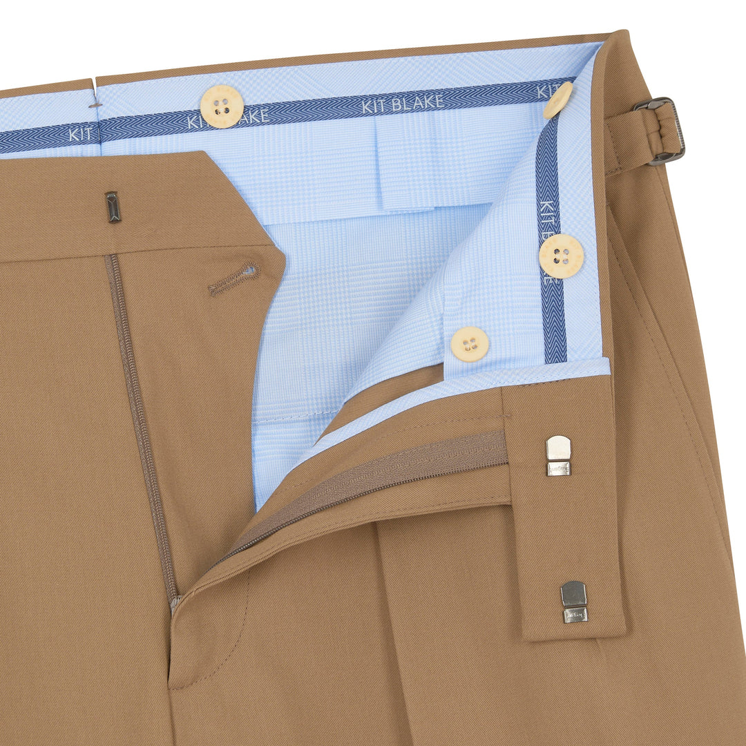 Aleks Beige Cotton Twill Trousers