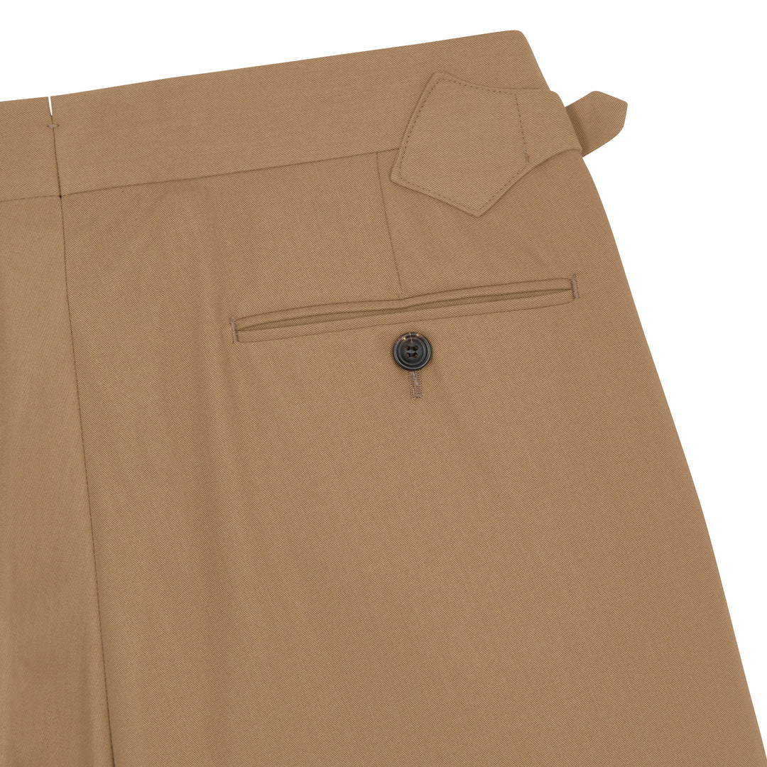 Aleks Beige Cotton Twill Trousers