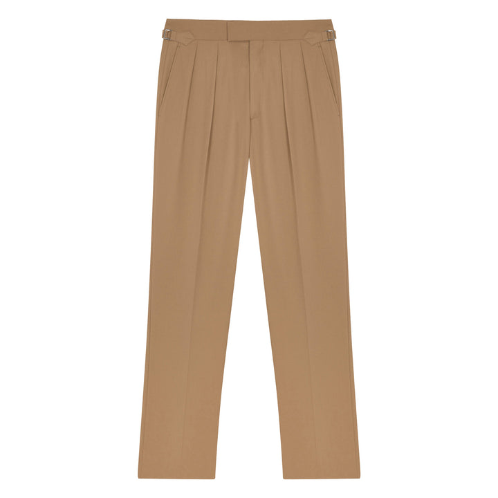 Aleks Beige Cotton Twill Trousers