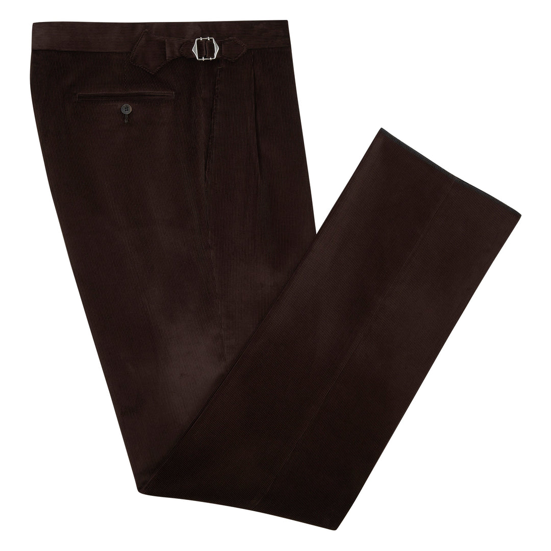 Aleks Brown Cotton Corduroy Trousers