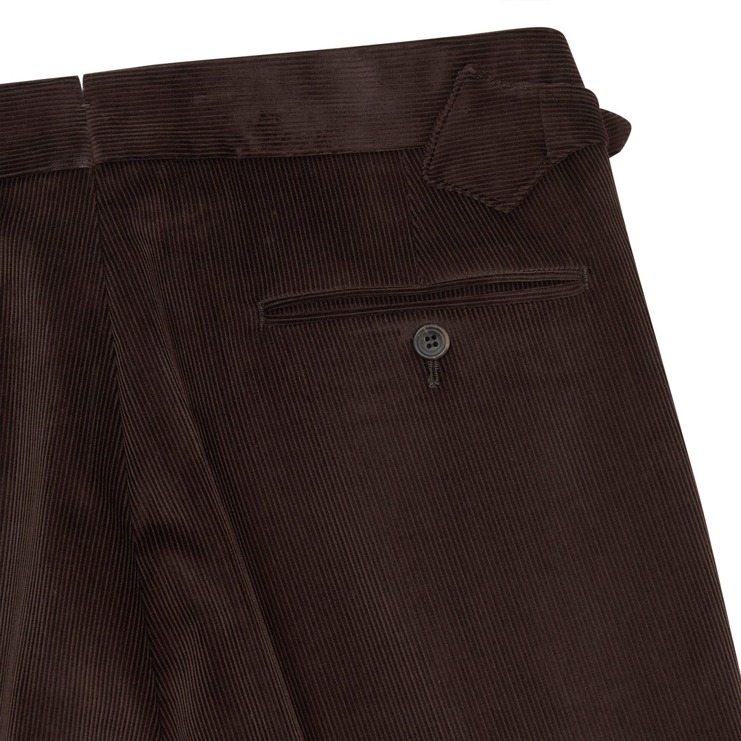 Aleks Brown Cotton Corduroy Trousers