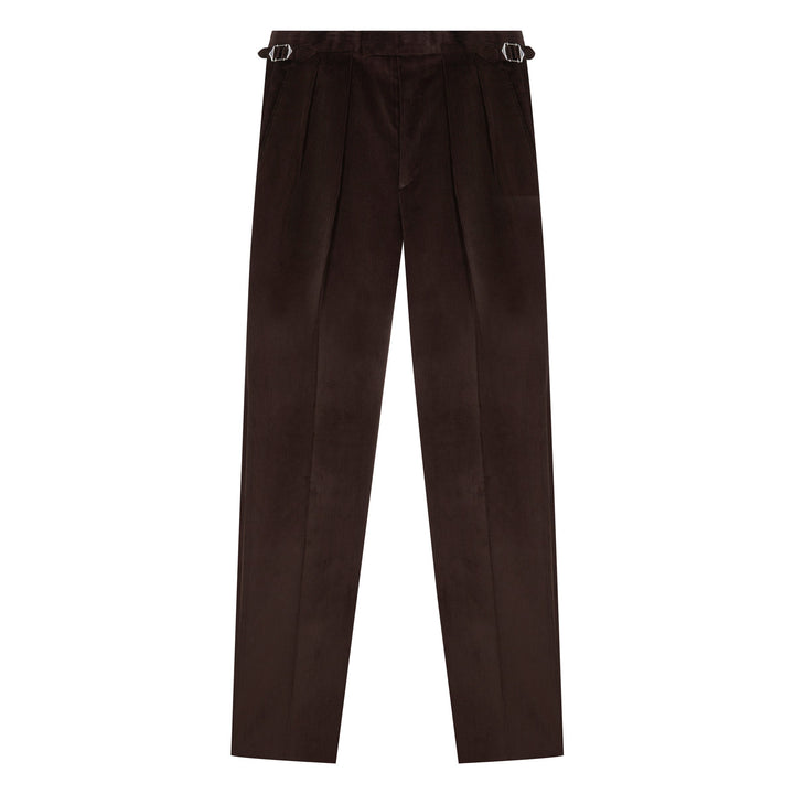 Aleks Brown Cotton Corduroy Trousers