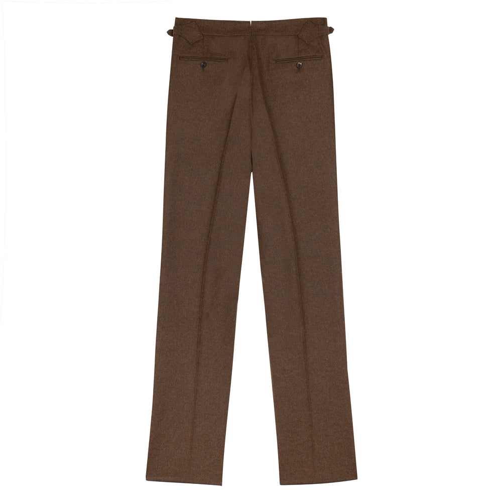 Aleks Brown Fox Brothers Wool Flannel Trousers-Kit Blake