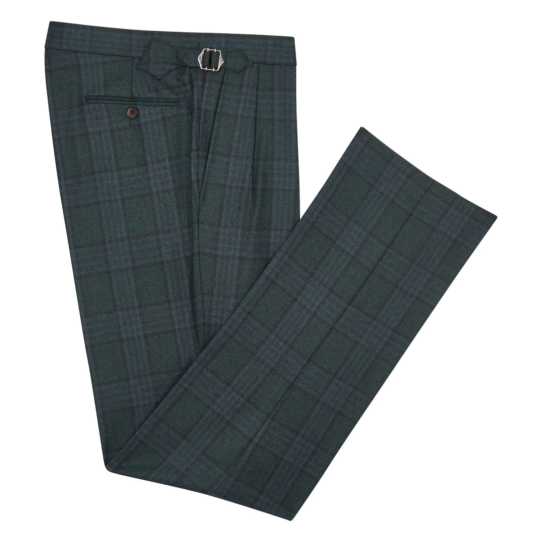 Aleks Charcoal Tartan Trousers