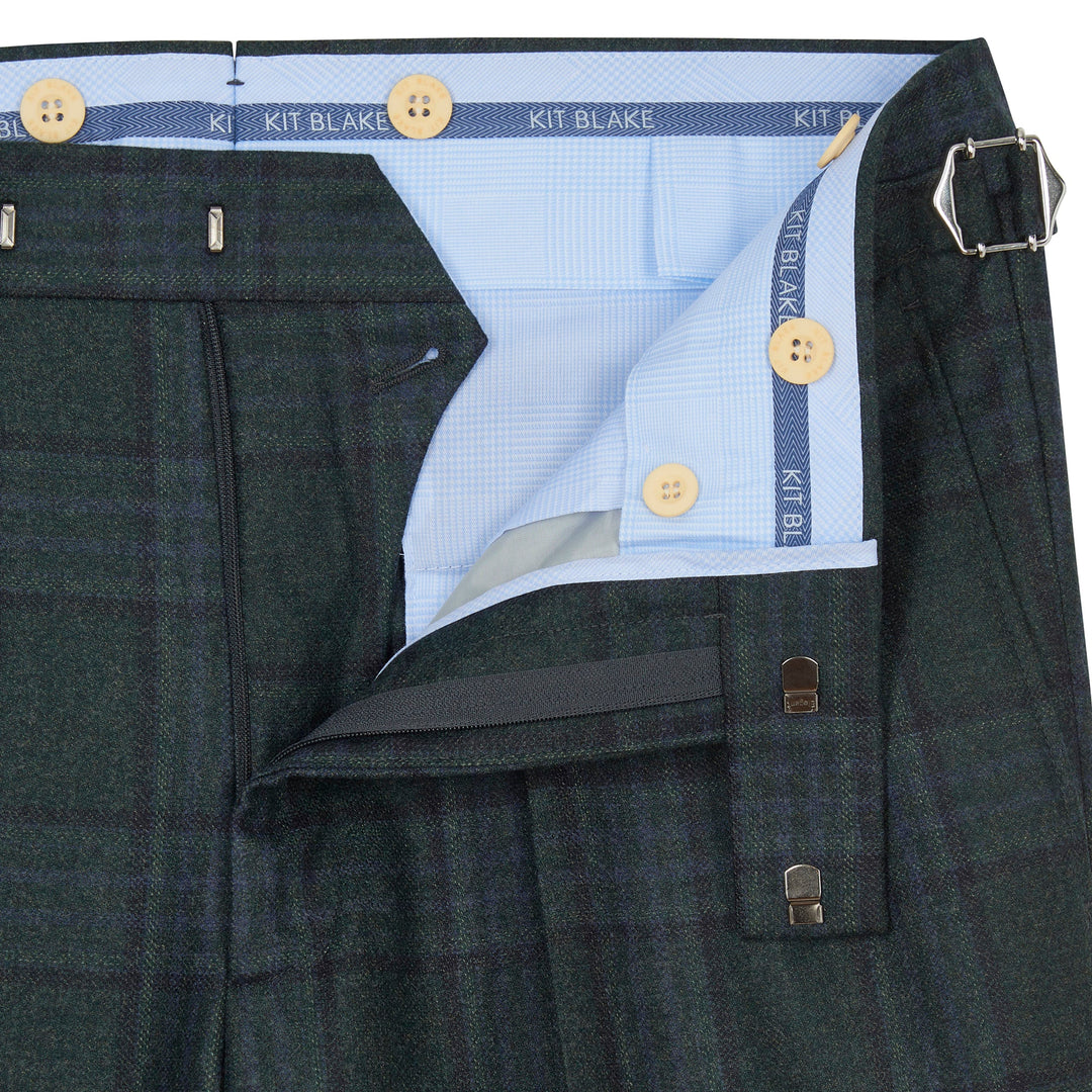 Aleks Charcoal Tartan Trousers