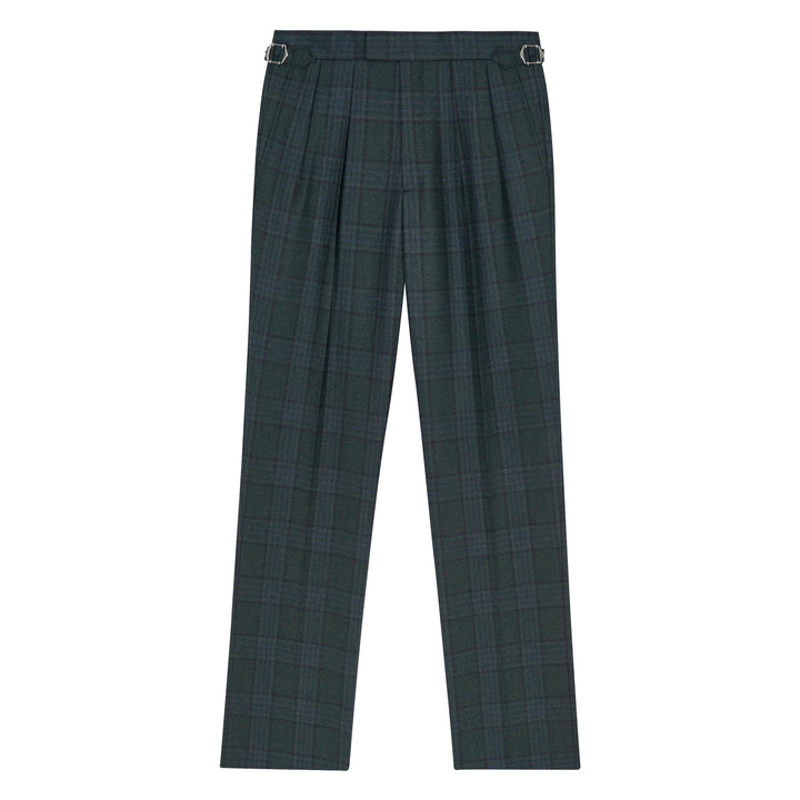 Aleks Charcoal Tartan Trousers