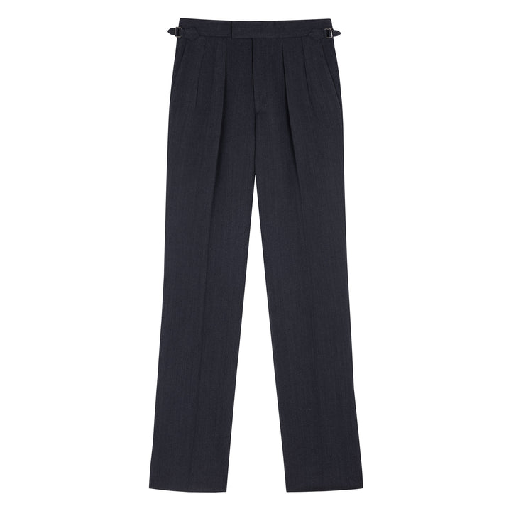 Aleks Charcoal W. Bill Whipcord Trousers-Kit Blake