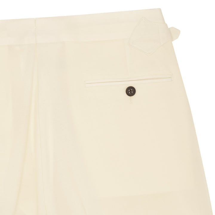 Aleks Cream Gabardine Wool Trousers-Kit Blake