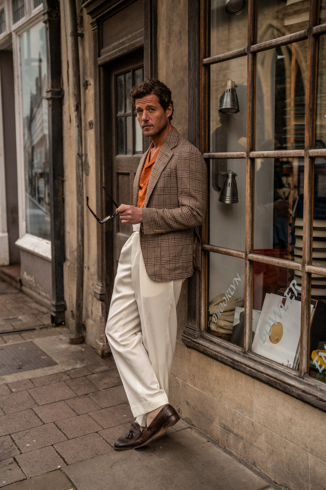 Aleks Cream Gabardine Wool Trousers-Kit Blake