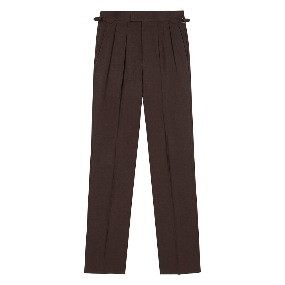 Kit Blake High-Rise, Pleated, Side-Tabbed Trousers