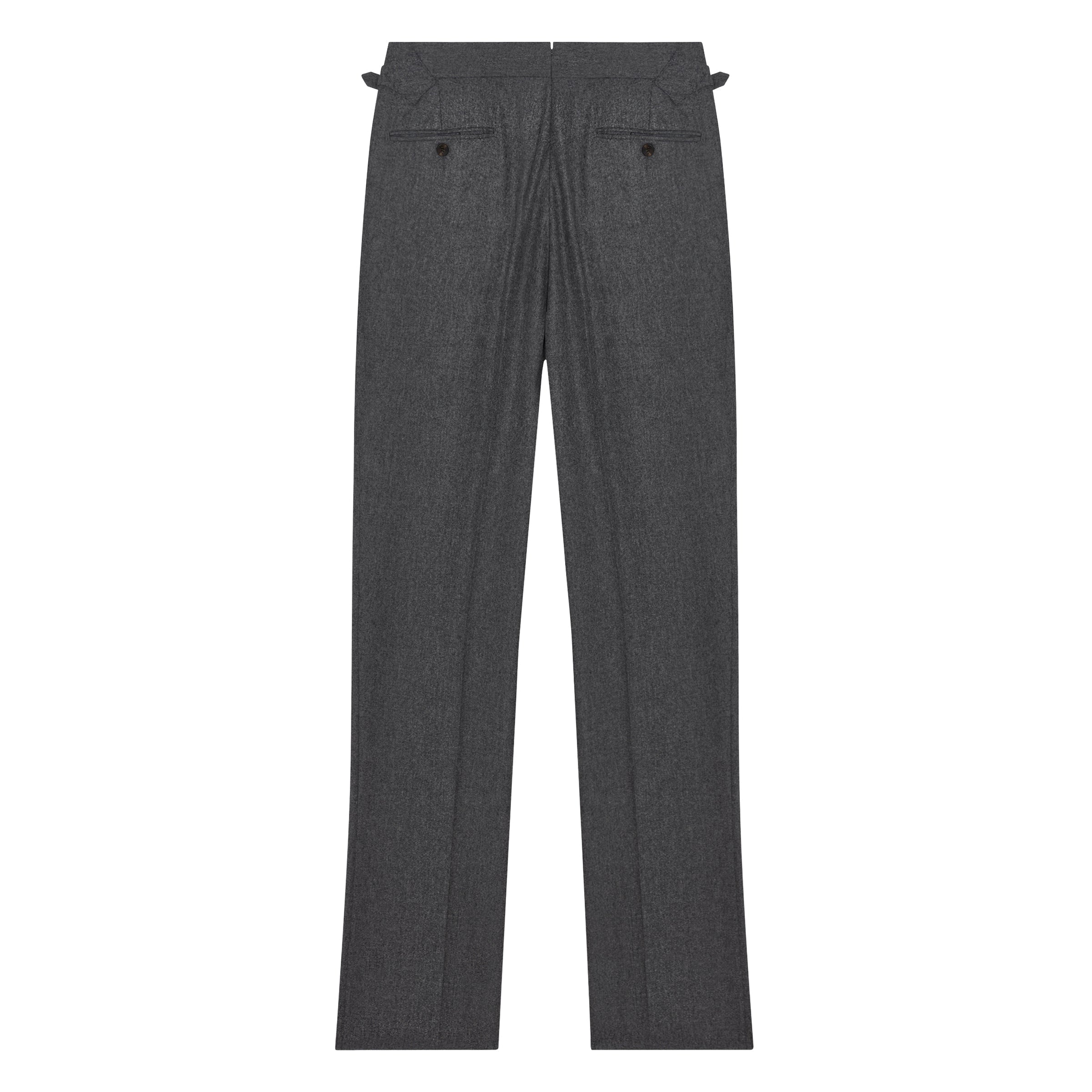 Aleks Dark Grey Wool Flannel Trousers – Kit Blake