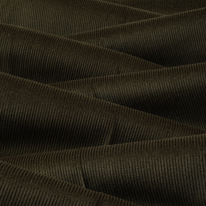 Aleks Dark Olive Cotton Corduroy Trousers-Kit Blake