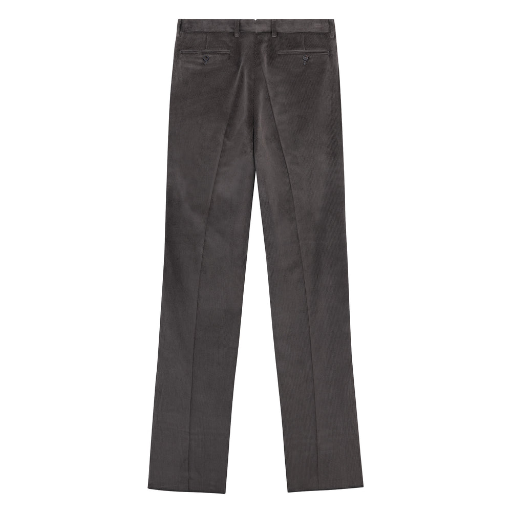 Aleks Grey Cotton Corduroy Trousers-Kit Blake