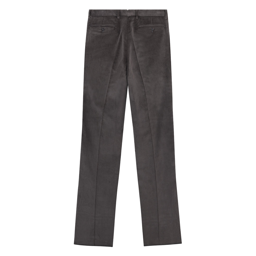 Aleks Grey Cotton Corduroy Trousers-Kit Blake