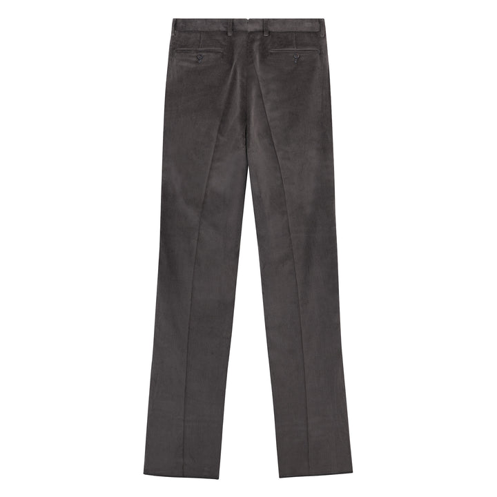 Aleks Grey Cotton Corduroy Trousers-Kit Blake