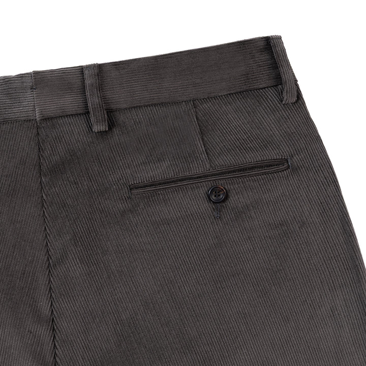 Aleks Grey Cotton Corduroy Trousers-Kit Blake