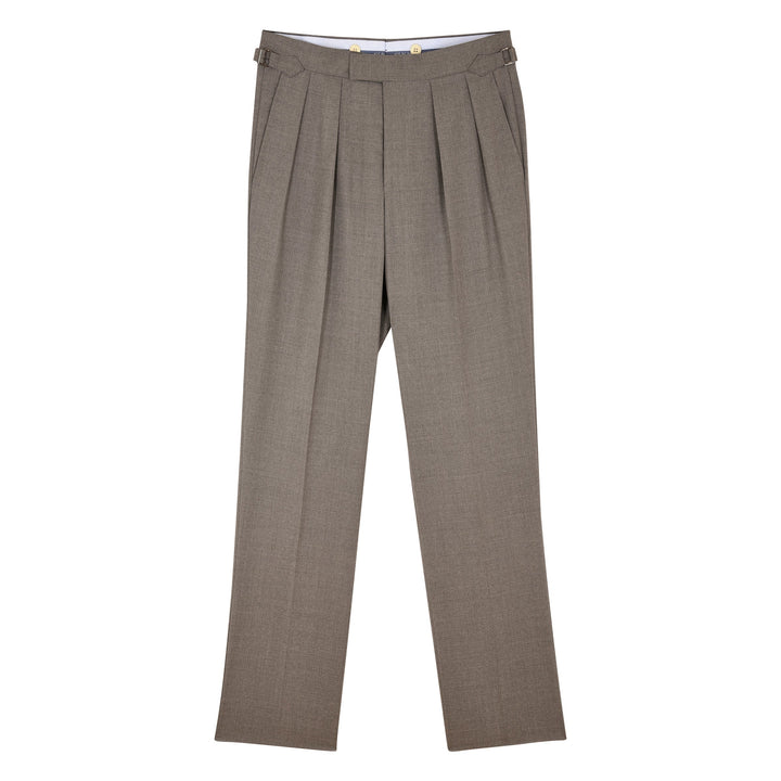 Aleks Light Grey High-Twist Tropical Wool Trousers-Aleks-Kit Blake