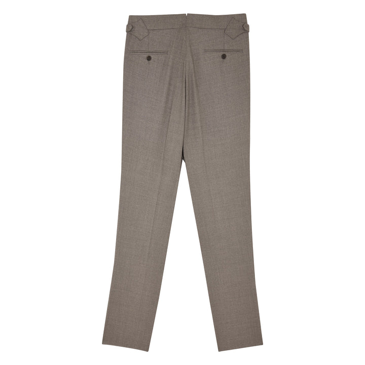 Aleks Light Grey High-Twist Tropical Wool Trousers-Aleks-Kit Blake