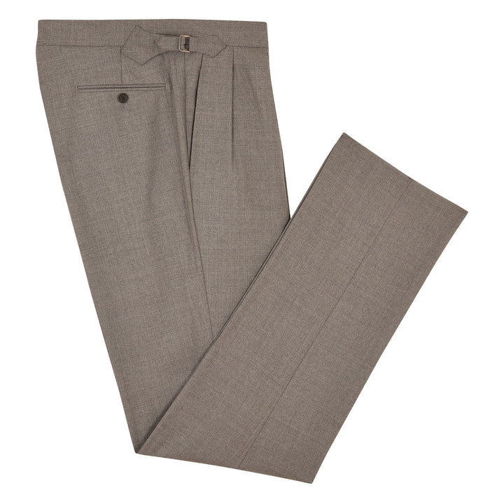 Aleks Light Grey High-Twist Tropical Wool Trousers-Aleks-Kit Blake