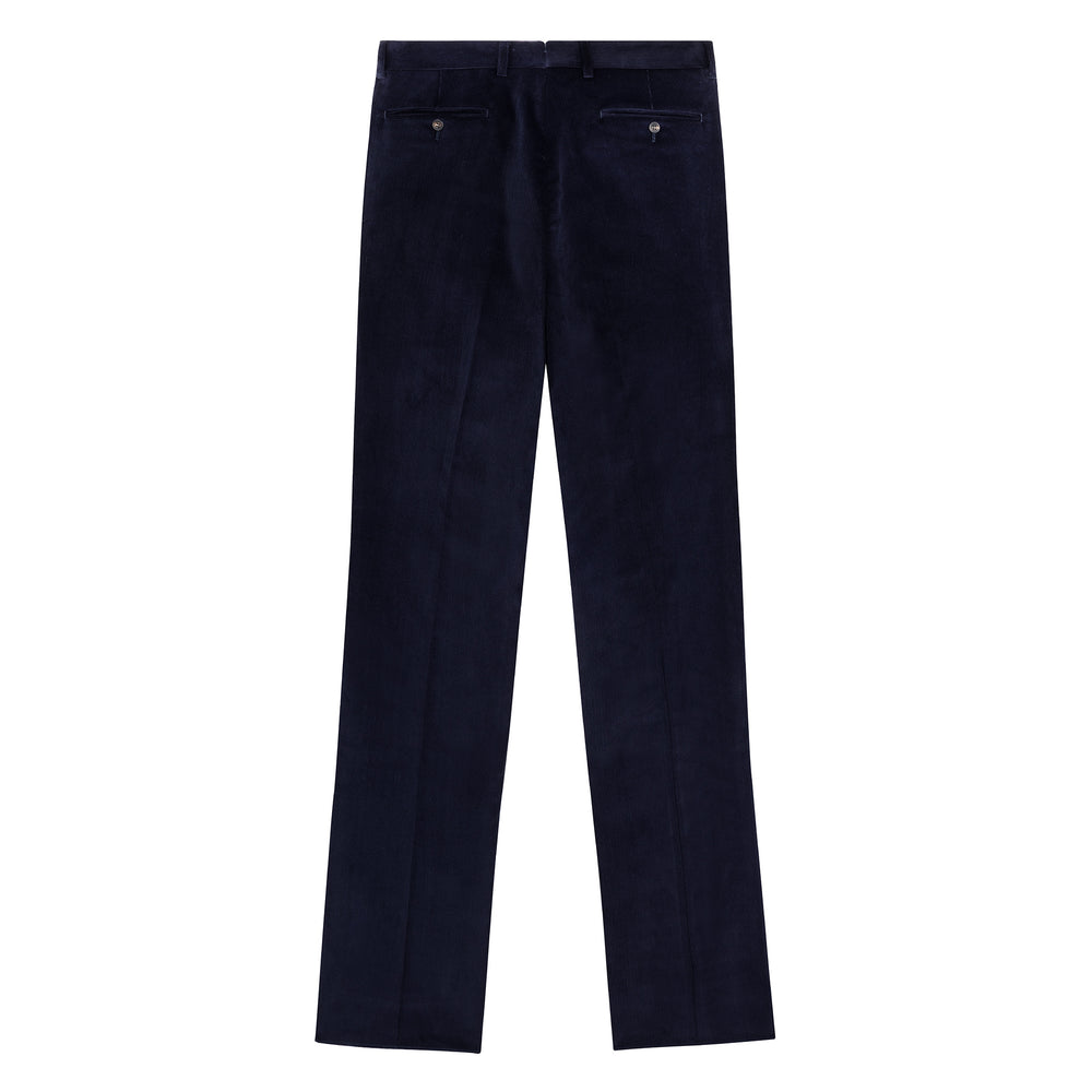 Aleks Navy Cotton Corduroy Trousers-Kit Blake