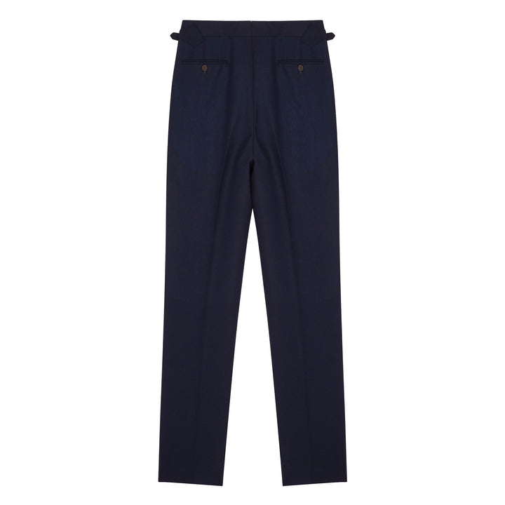 Aleks Navy Fresco Wool Trousers-Aleks-Kit Blake