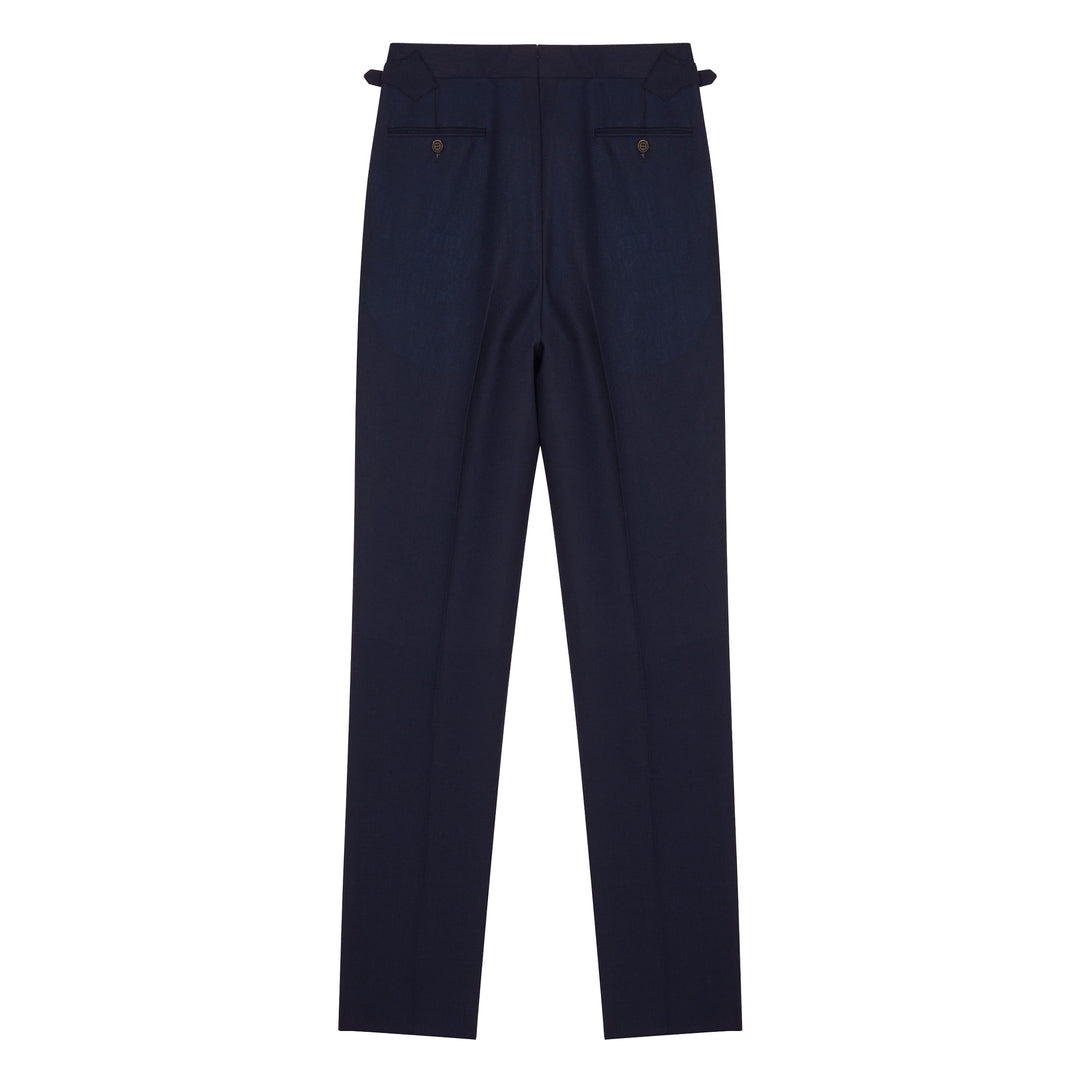 Aleks Navy Fresco Wool Trousers-Aleks-Kit Blake