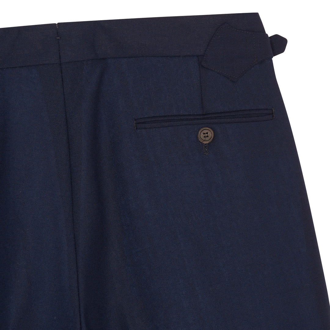 Aleks Navy Fresco Wool Trousers-Aleks-Kit Blake