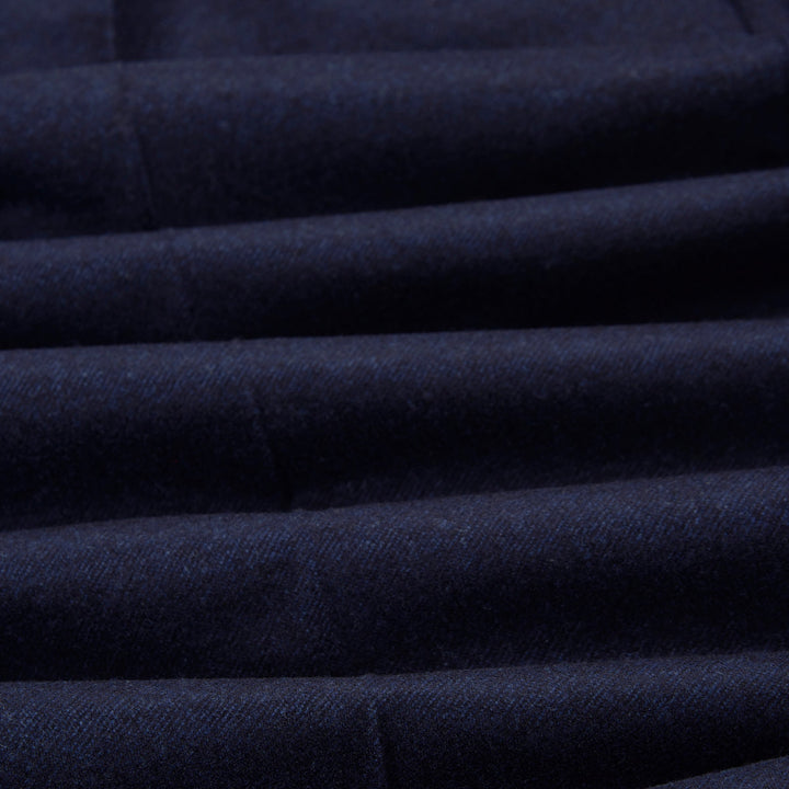 Aleks Navy Wool Flannel Trousers