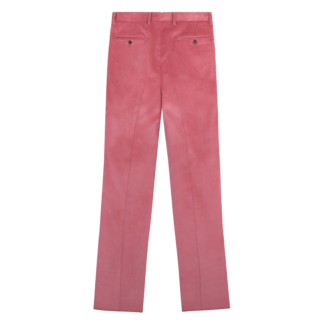 Aleks Soft Red Cotton Corduroy Trousers-Kit Blake