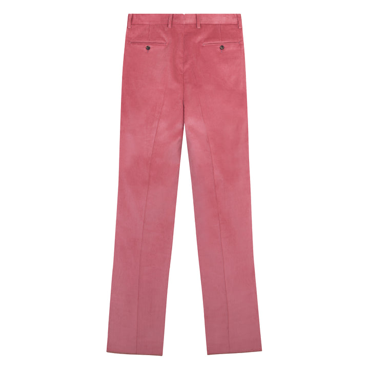 Aleks Soft Red Cotton Corduroy Trousers-Kit Blake