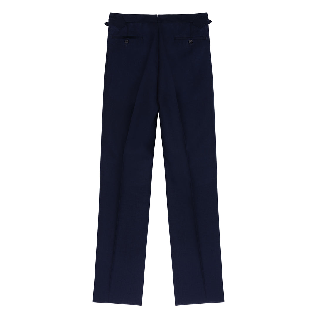 Aleks Navy Fresco Wool Trousers