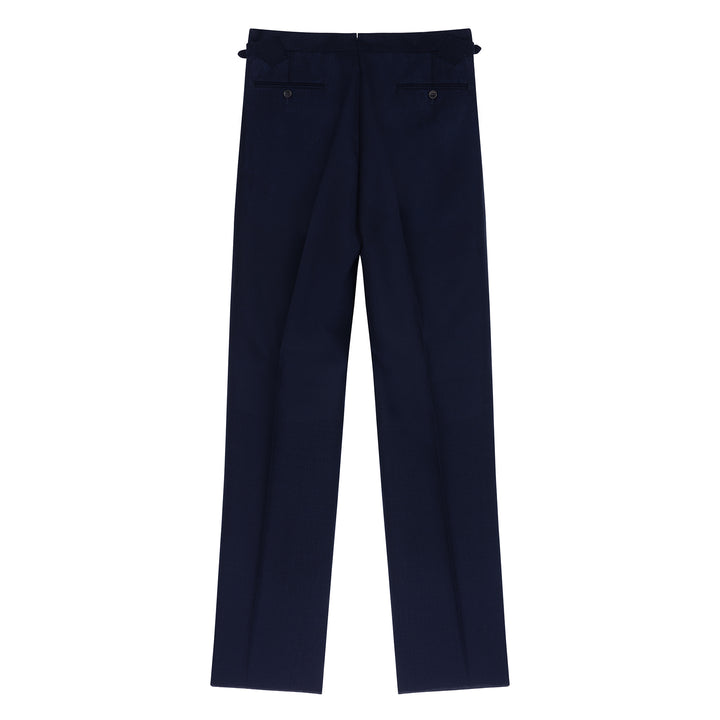 Aleks Navy Fresco Wool Trousers