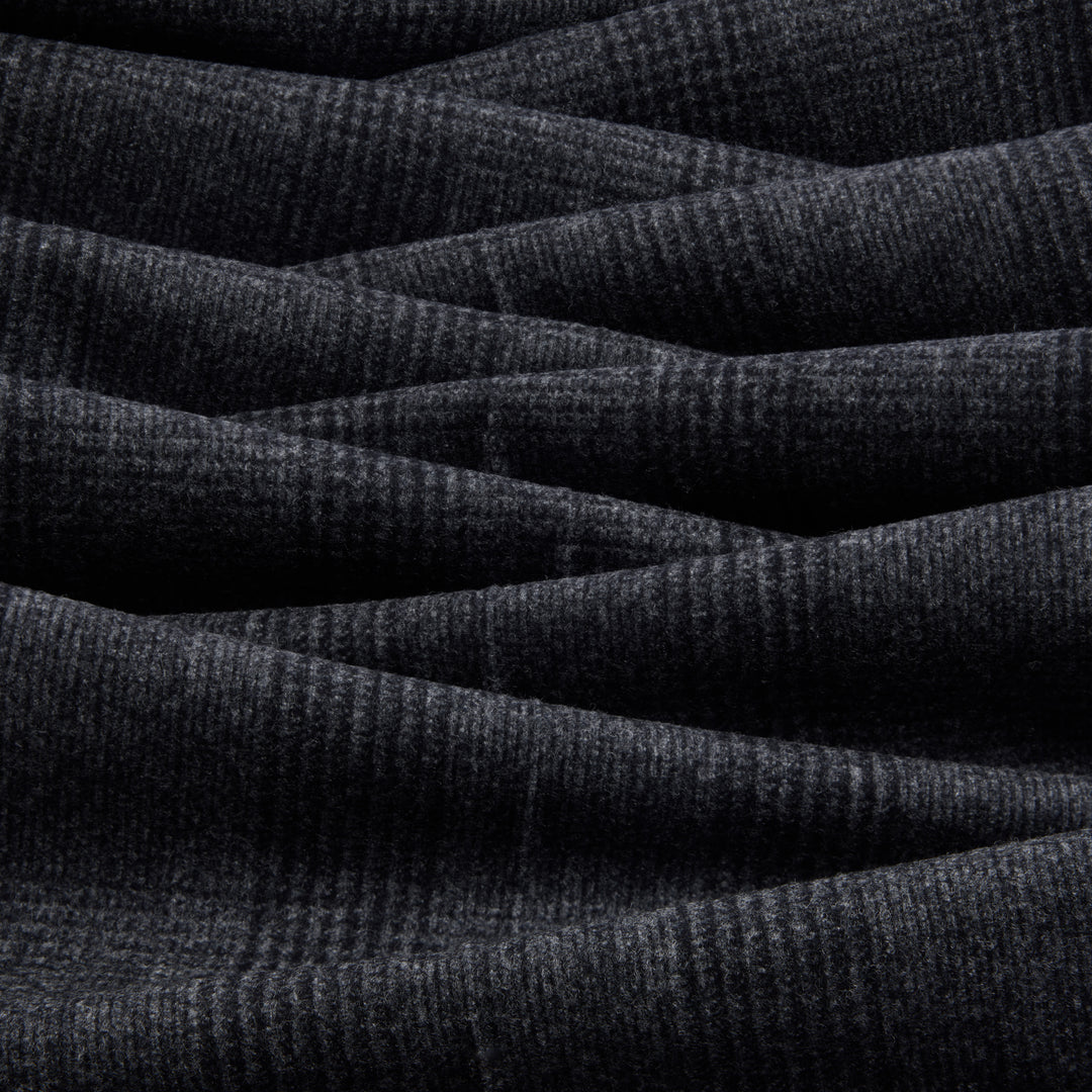 Aleks Dark Grey Check Wool Flannel Trousers