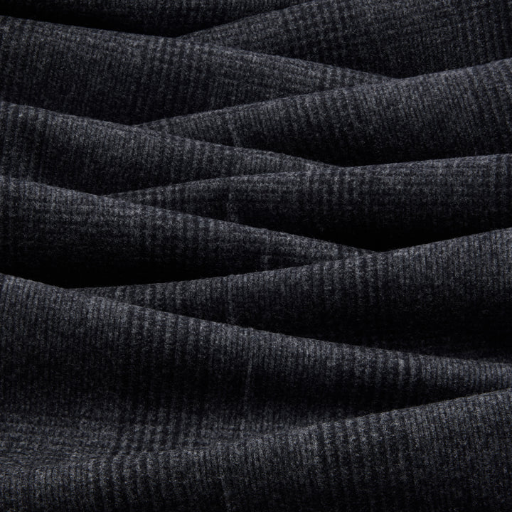 Aleks Dark Grey Check Wool Flannel Trousers