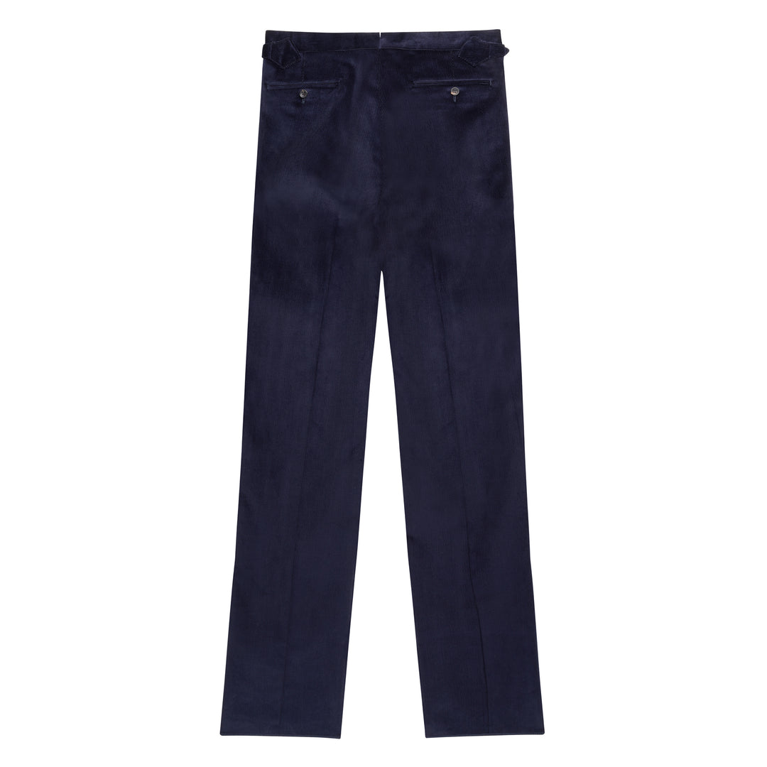 Aleks Navy Cotton Corduroy Trousers