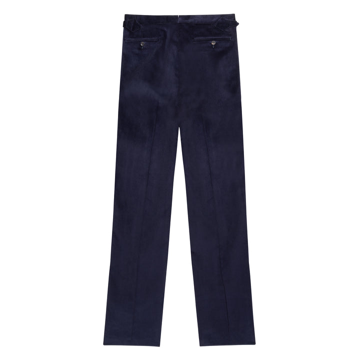 Aleks Navy Cotton Corduroy Trousers