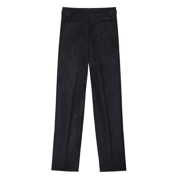 Aleks Heavyweight Charcoal Wool Flannel Trousers