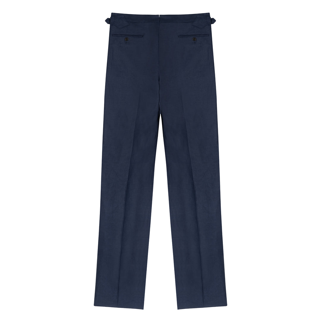 Aleks Navy Linen Trousers