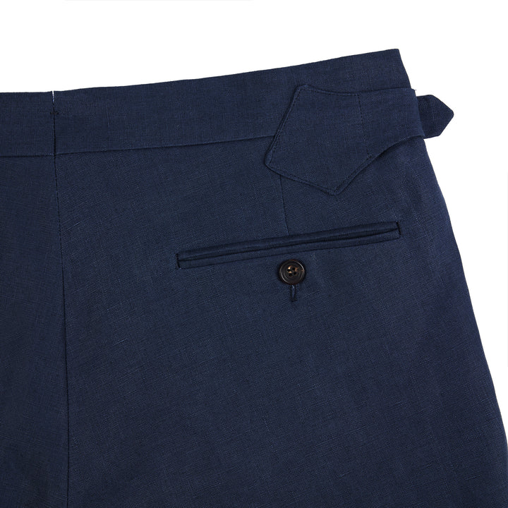 Aleks Navy Linen Trousers