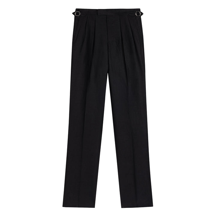 Aleks Black Linen Trousers