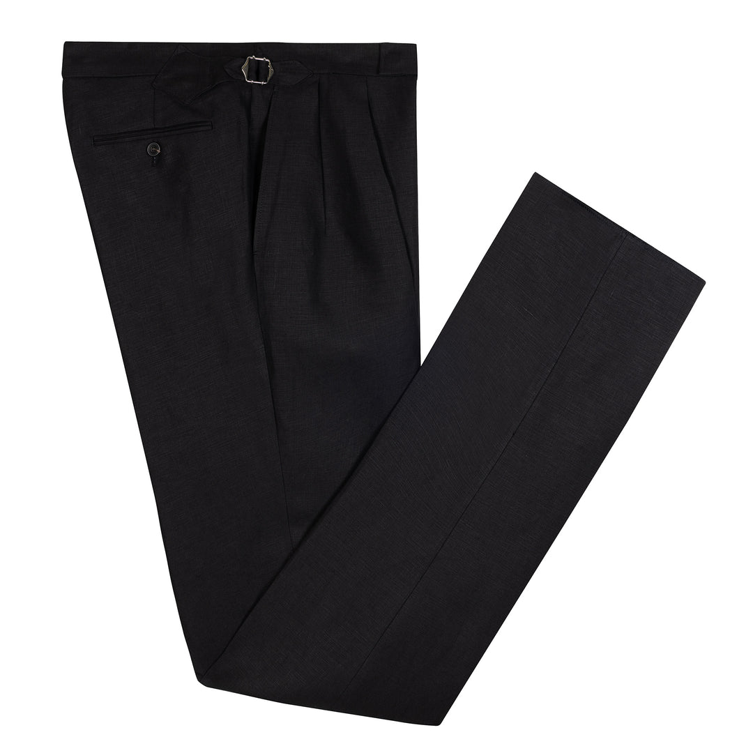 Aleks Black Linen Trousers