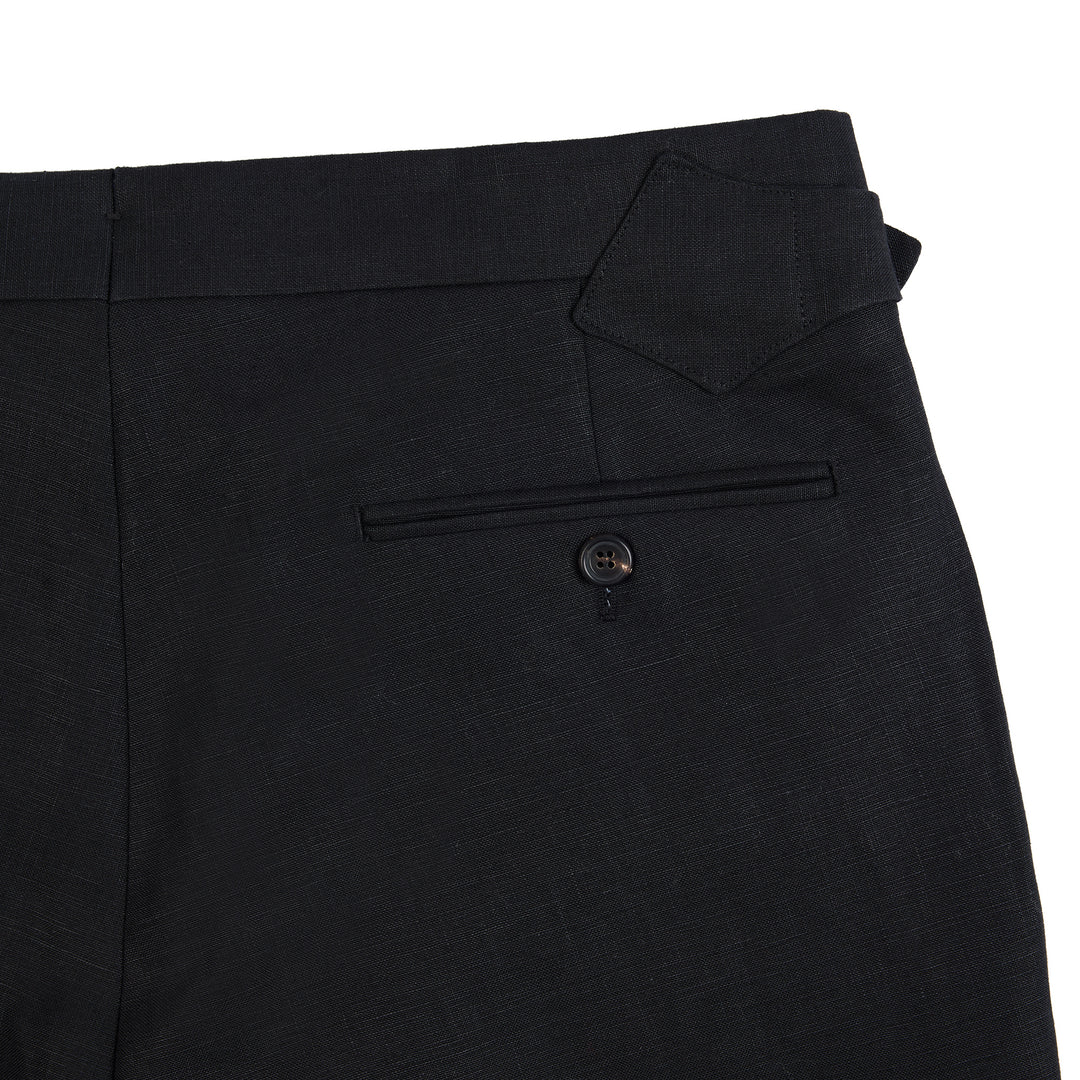 Aleks Black Linen Trousers