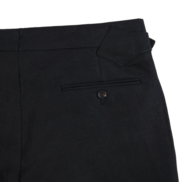 Aleks Black Linen Trousers