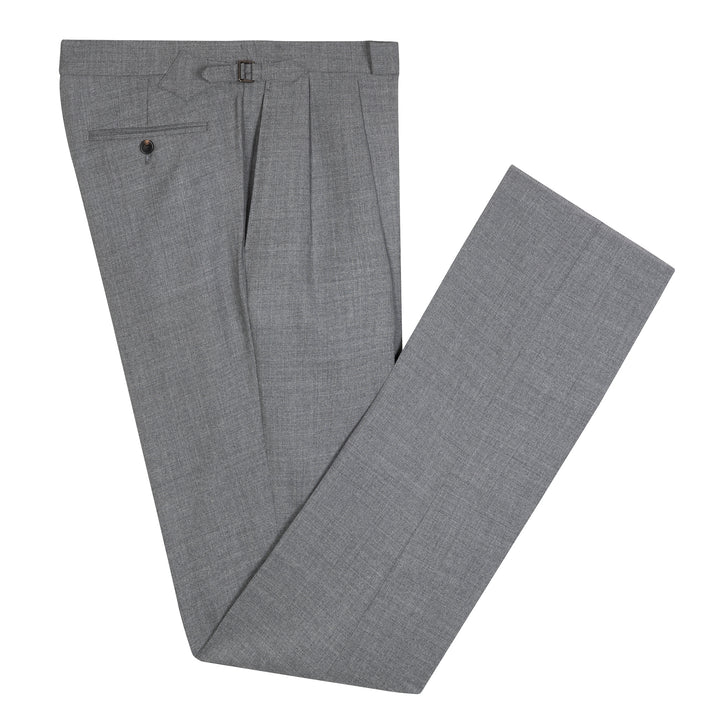 Aleks Light Grey Tropical Wool Trousers