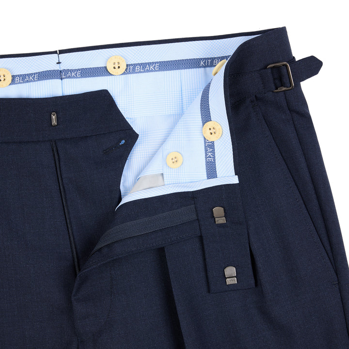 Aleks Navy Tropical Wool Trousers