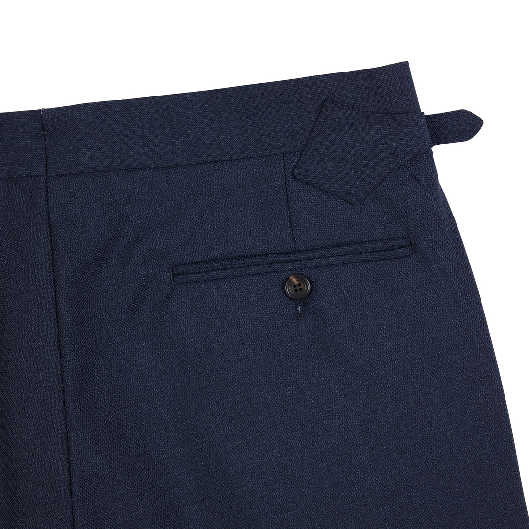 Aleks Navy Tropical Wool Trousers