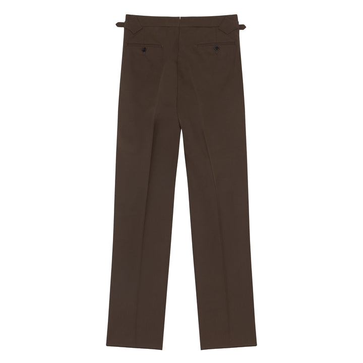 Aleks Dark Brown Cotton Trousers